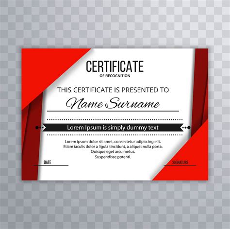 Abstract Red Certificate Template Background 241465 Vector Art At Vecteezy