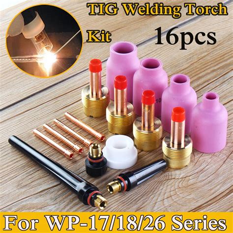 Buy Pcs Tig Welding Torch Collet Gas Lens Pyrex Glass Cup Kit For Wp