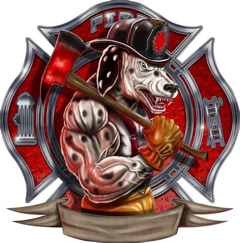 Fire Department Decal Full Color Fire Department Dalmation Decal Fd Sticker Support
