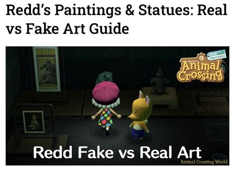 Acnh Redds Real Vs Fake Art Dynamic Painting Animal Crossing