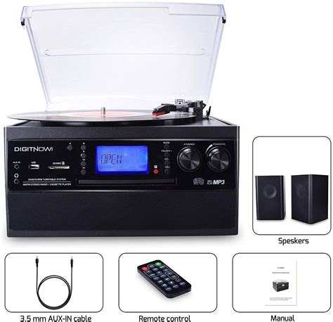 Digitnow Bluetooth Viny Record Player Turntable For Cd Cassette Am