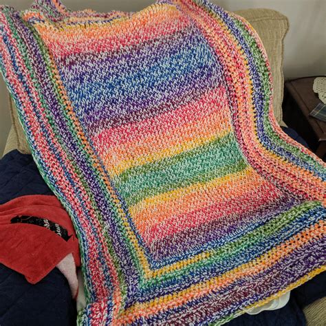 A Blanket I Made For My Niece The Middle I Loom Knit And The Border I