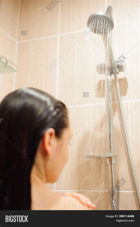 girl showering shower image and photo free trial bigstock