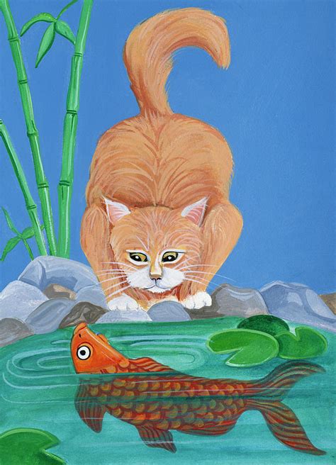 The Fish Pond Painting By Jan Panico