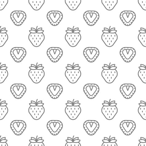 Strawberry Seamless Pattern Background 12804696 Vector Art At Vecteezy