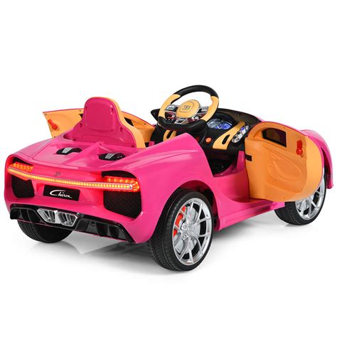 Costway 12v Licensed Bugatti Chiron Kids Ride On Car Rc With Music