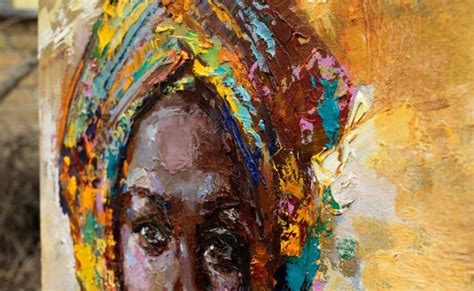 African Woman Portrait Painting Original Oil Painting Image 3