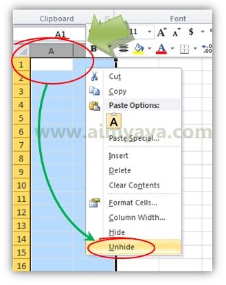 Cara Menyembunyikan Dan Menampilkan Kolom Dan Baris Pada Microsoft Excel