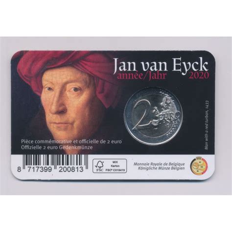 Coincard 2 Euro Belgique 2020 Jan Van Eyck Monnaies Médailles 17