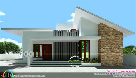 Contemporary 1200 Sq Ft Single Storied Home Kerala Home Design And