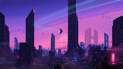 1366x768 Evening Rush In Scifi City 5k Laptop Hd Hd 4k Wallpapers