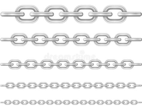 Metal Chain Links Vector Illustration Stock Vector Illustration Of
