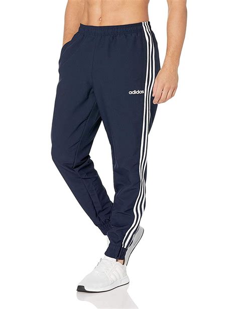 Adidas Mens Essentials 3 Stripes Woven Jogger Pants Check Out This