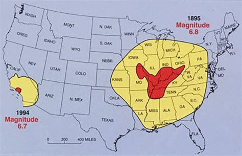 Madrid Fault Line Map United States Map