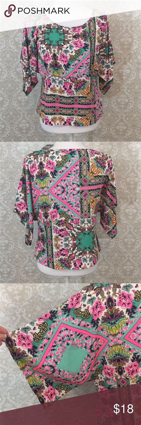320 Cherish Pinkgreen Wide Sleeve Top Wide Sleeve Top Clothes