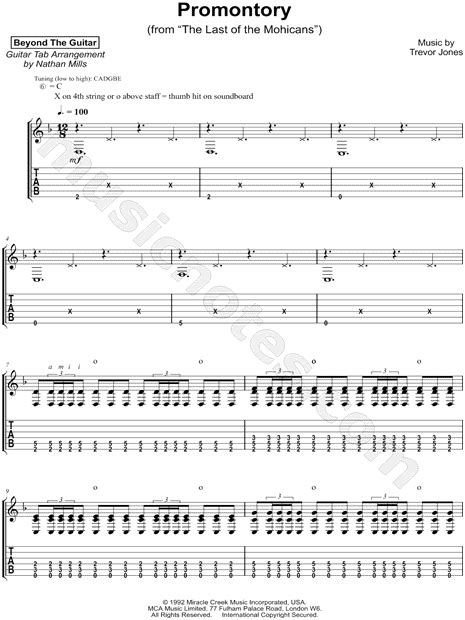 Get Last Of The Mohicans Guitar Tabs Background