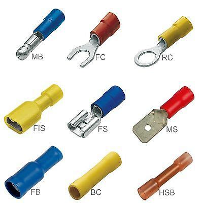 This connector is a small connector that can be widely used for the wiring for automotive electrical equipment. INSULATED CRIMP TERMINALS RING SPADE BUTT FORK BULLET ...