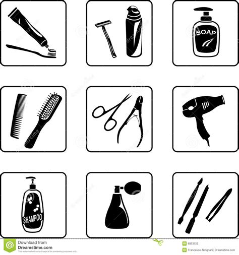 Personal Hygiene Objects Stock Vector Illustration Of Hairdryer 6853152