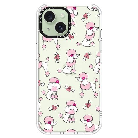 Pink Poodle Phone Case Iphone 15 Case Mosnovo
