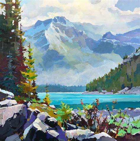 Mountain Painting Acrylic Mountain Landscape Painting Mountain