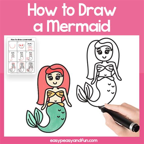 How To Draw A Mermaid Step By Step Slowly