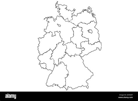 Germany Map And Federal States Map Vector Transparent Stock Photo Alamy