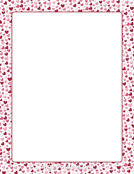 Heart Border Page Borders Borders For Paper Heart Border