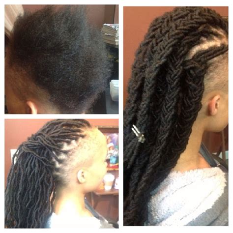Dreadlock Extensions Protective Style With Shaved Sides Natural Hair