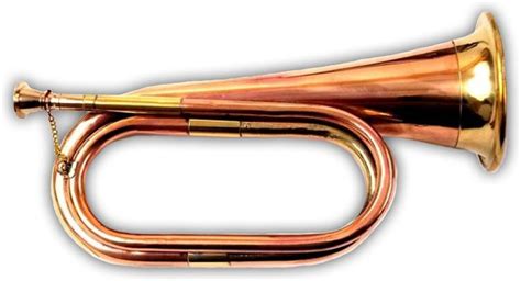 Civil War Era Solid Brass Bugle Us Military Cavalry Horn New