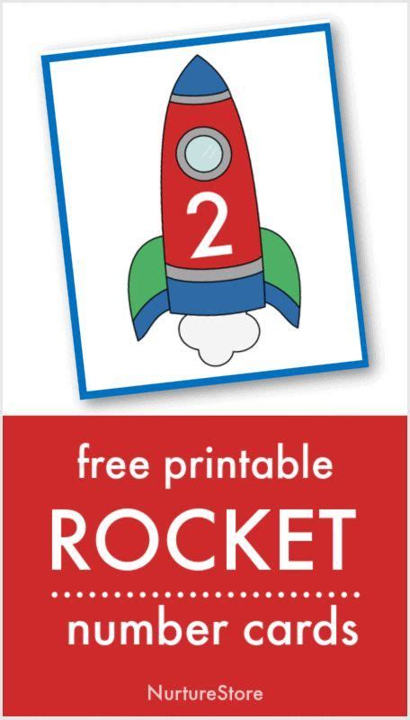 Printable Number Cards With Rockets On Rocket Counting Activities