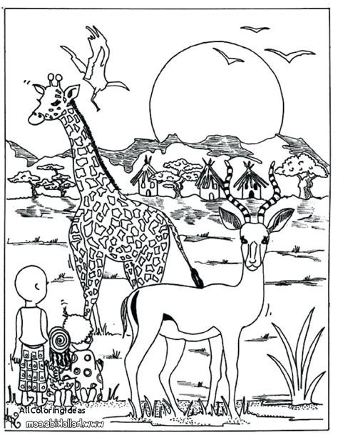 Select from 35970 printable coloring pages of cartoons, animals, nature, bible and many more. African Safari Drawing at GetDrawings | Free download