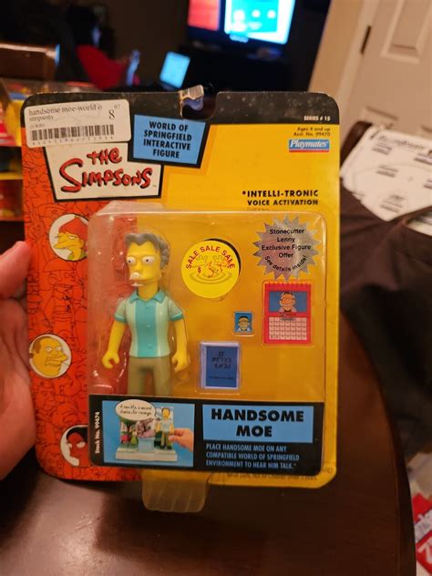 Simpsons Handsome Moe Action Figure Wos Moc Series 15 World Of Springfield Rare 43377994749 Ebay
