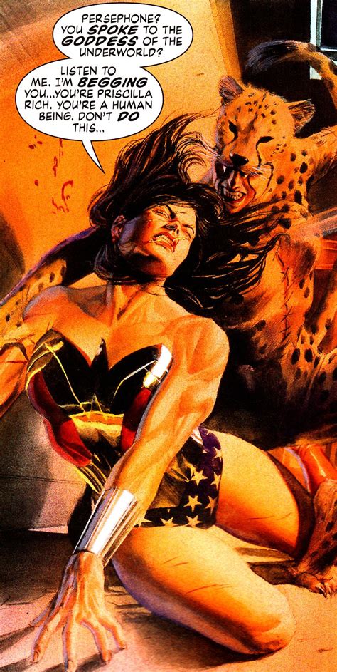 Wonder Woman Vs Cheetah — Justice 4 April 2006 — Art By Alex Ross