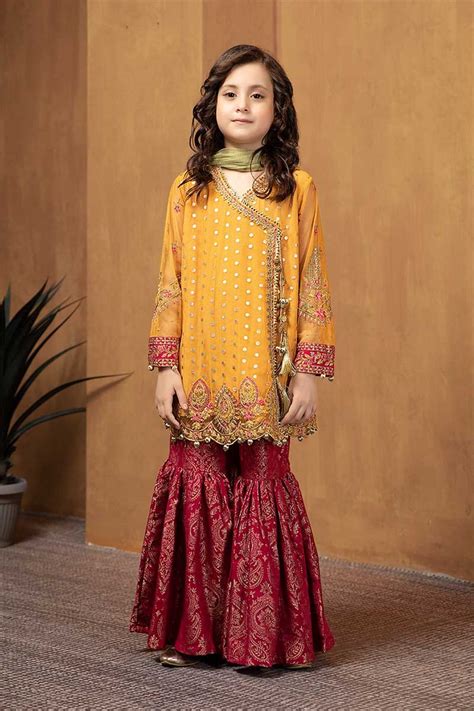 Maria B Fancy Kids Dresses Designs For Girls 2021 22 Collection