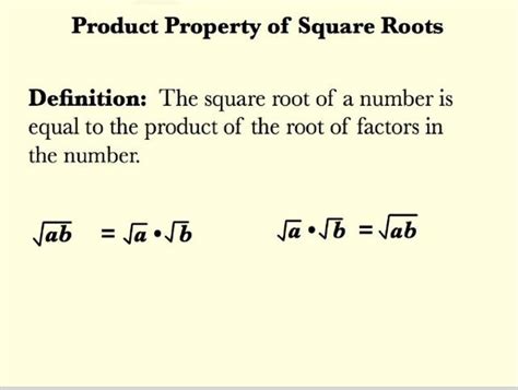 The Product Property Of Square Roots Tutorial Sophia Learning