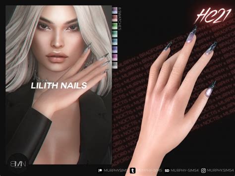 Lilith Nails Hc21 The Sims 4 Download Simsdomination Metal Choker