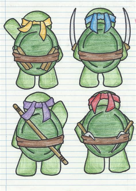 10 Dibujos De Las Tortugas Ninja Faciles
