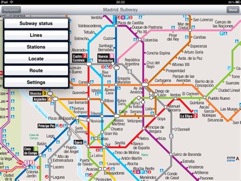 Map Of Madrid Subway Underground And Tube Metro Stations And Lines Images And Photos Finder