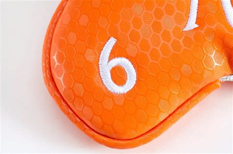 Miura Golf Headcover Iron Honeycomb Limited Edition Magnetic Orange