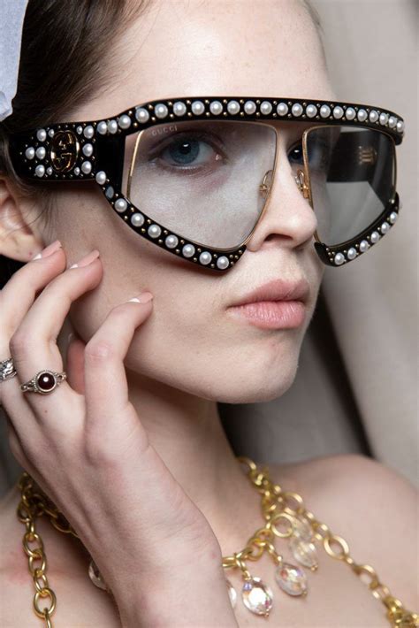 Gucci Spring 2020 Fashion Show Backstage Eyewear The Impression Trending Sunglasses Gucci