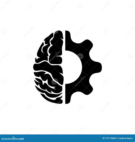 Brain And Gear Cog Logo Icon Stock Illustration Illustration Of Human