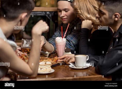 People Drinking Coffee In Cafe Concept Stock Photo Alamy
