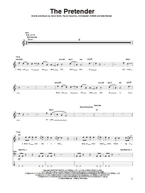 In time our soul untold i'm just another soul for sale. The Pretender by Foo Fighters - Bass Tab - Guitar Instructor