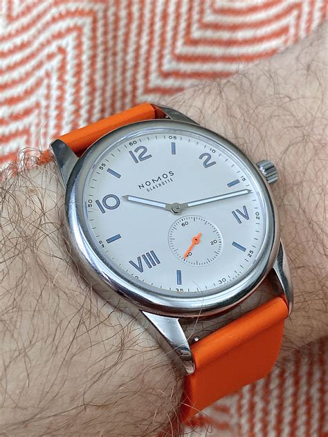 Nomos Club With An Archer Orange Silicone Strap Thoughts 🍊 Rwatches