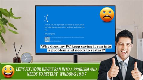 Lets Fix Your Pc Ran Into A Problem And Needs To Restart Windows