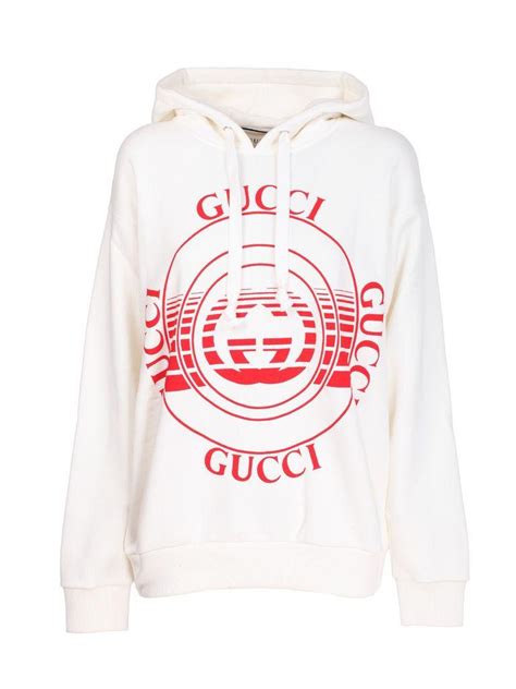 Gucci Cotton Sweatshirt In White Lyst