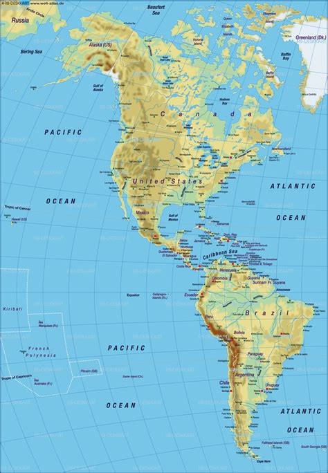 Map Of America Map Of The World Physical General Map Region Of The