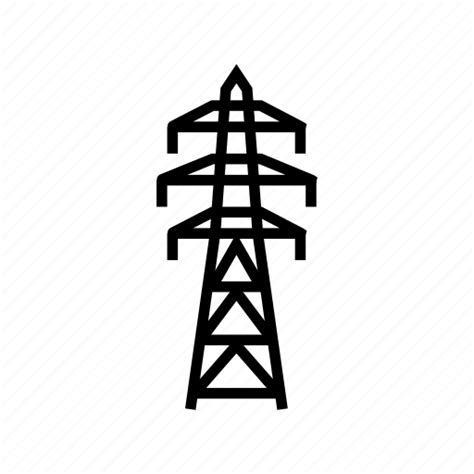 Power Lines Electric Grid Energy Tower Icon Download On Iconfinder