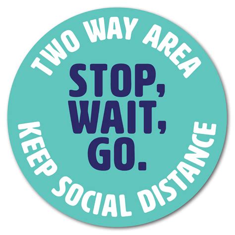 Two Way Area Keep Social Distance Heavily Textured Floor Stickers