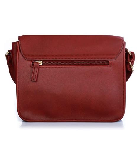 Caprese Burgundy Faux Leather Sling Bag Buy Caprese Burgundy Faux